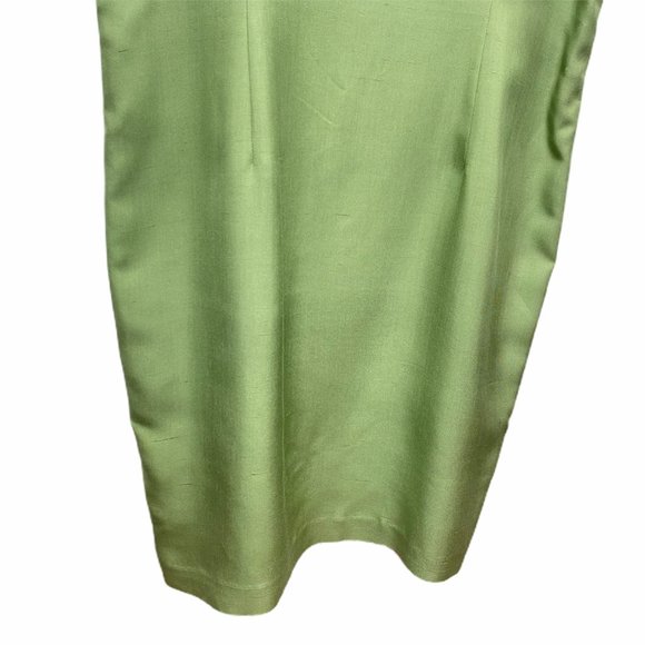Finity Studio Silk Green Sleeveless Sheath Dress - Picture 3 of 7